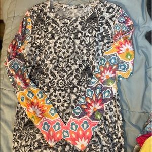 Whimsey Rose colorful and black and white long sleeve.